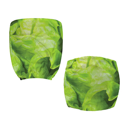 Green Lettuce Leaves Print Office Chair Cover