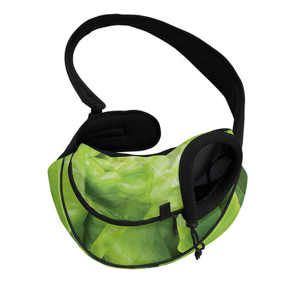 Green Lettuce Leaves Print Pet Sling Carrier