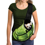 Green Lettuce Leaves Print Pet Sling Carrier