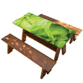 Green Lettuce Leaves Print Picnic Table Cover