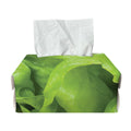 Green Lettuce Leaves Print Rectangle Tissue Box Cover