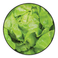 Green Lettuce Leaves Print Round Floor Mat