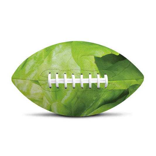 Green Lettuce Leaves Print Rugby Ball