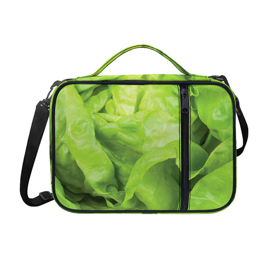 Green Lettuce Leaves Print Shoulder Strap Bible Bag