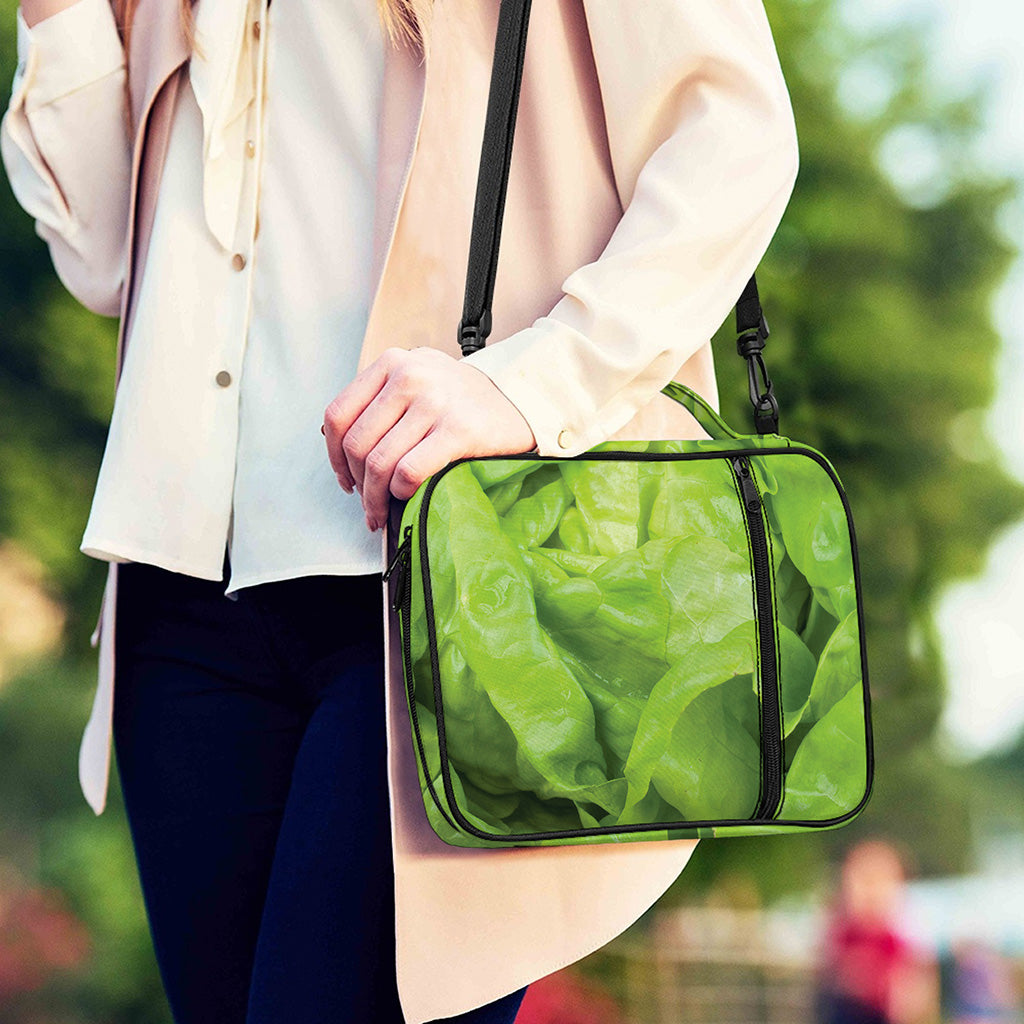 Green Lettuce Leaves Print Shoulder Strap Bible Bag