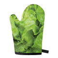 Green Lettuce Leaves Print Single Oven Mitt