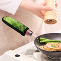 Green Lettuce Leaves Print Skillet Handle Cover