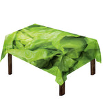 Green Lettuce Leaves Print Tablecloth