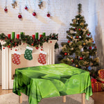 Green Lettuce Leaves Print Tablecloth