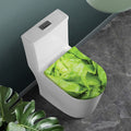 Green Lettuce Leaves Print Toilet Lid Cover