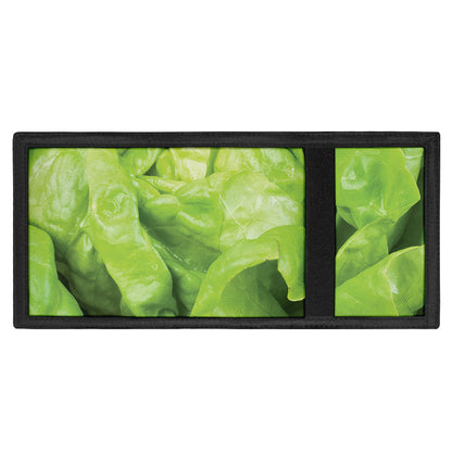 Green Lettuce Leaves Print Trifold Wallet
