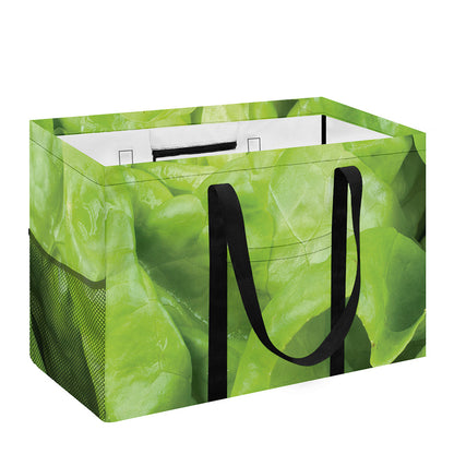 Green Lettuce Leaves Print Utility Tote Bag