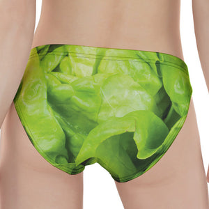 Green Lettuce Leaves Print Women's Panties