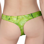 Green Lettuce Leaves Print Women's Thong