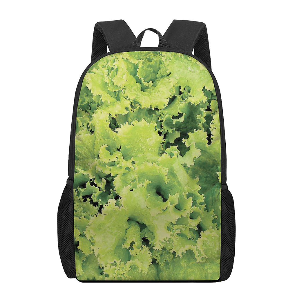 Green Lettuce Salad Print 17 Inch Backpack