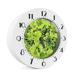 Green Lettuce Salad Print Alarm Clock