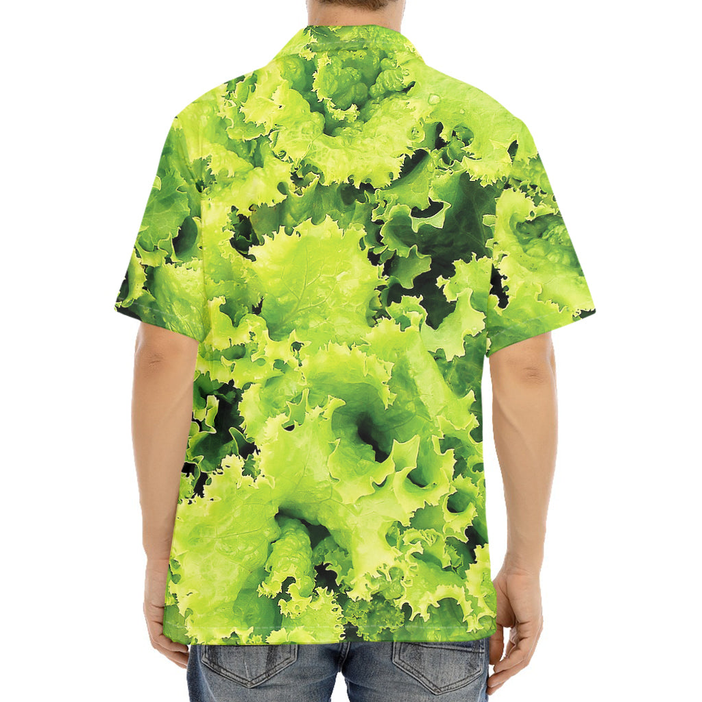Green Lettuce Salad Print Aloha Shirt
