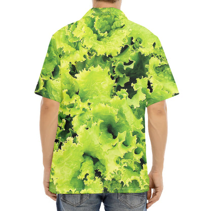 Green Lettuce Salad Print Aloha Shirt