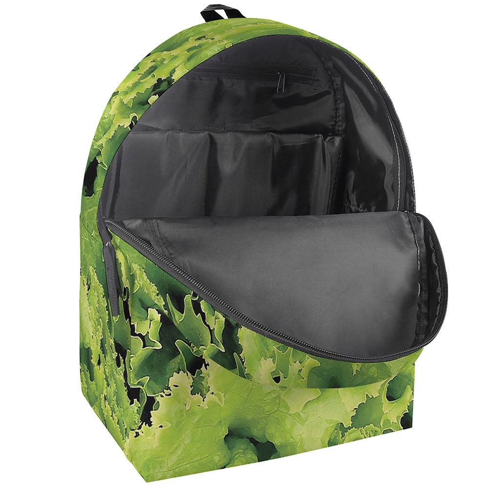 Green Lettuce Salad Print Backpack
