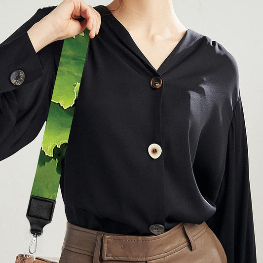 Green Lettuce Salad Print Bag Strap