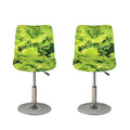 Green Lettuce Salad Print Bar Stool Covers