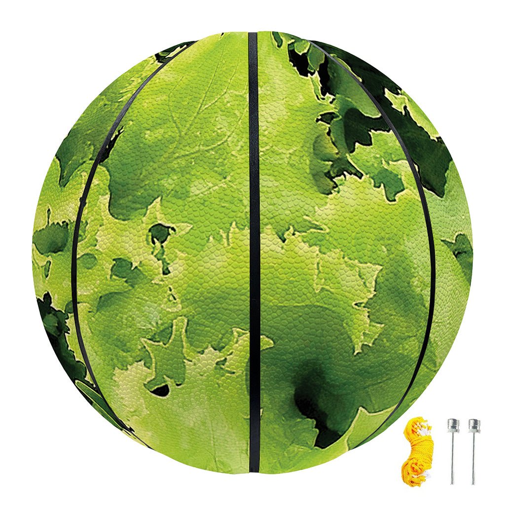 Green Lettuce Salad Print Basketball