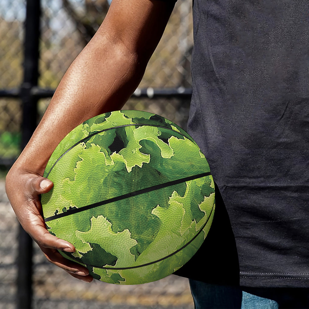Green Lettuce Salad Print Basketball