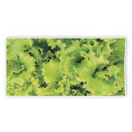 Green Lettuce Salad Print Beach Towel