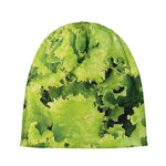 Green Lettuce Salad Print Beanie