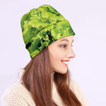 Green Lettuce Salad Print Beanie