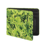 Green Lettuce Salad Print Bifold Wallet