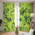 Green Lettuce Salad Print Dimout Pencil Pleat Curtains