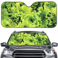 Green Lettuce Salad Print Car Windshield Sun Shade