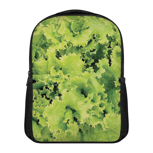 Green Lettuce Salad Print Casual Backpack