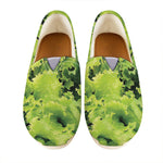 Green Lettuce Salad Print Casual Shoes