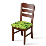 Green Lettuce Salad Print Chair Cushion Cover