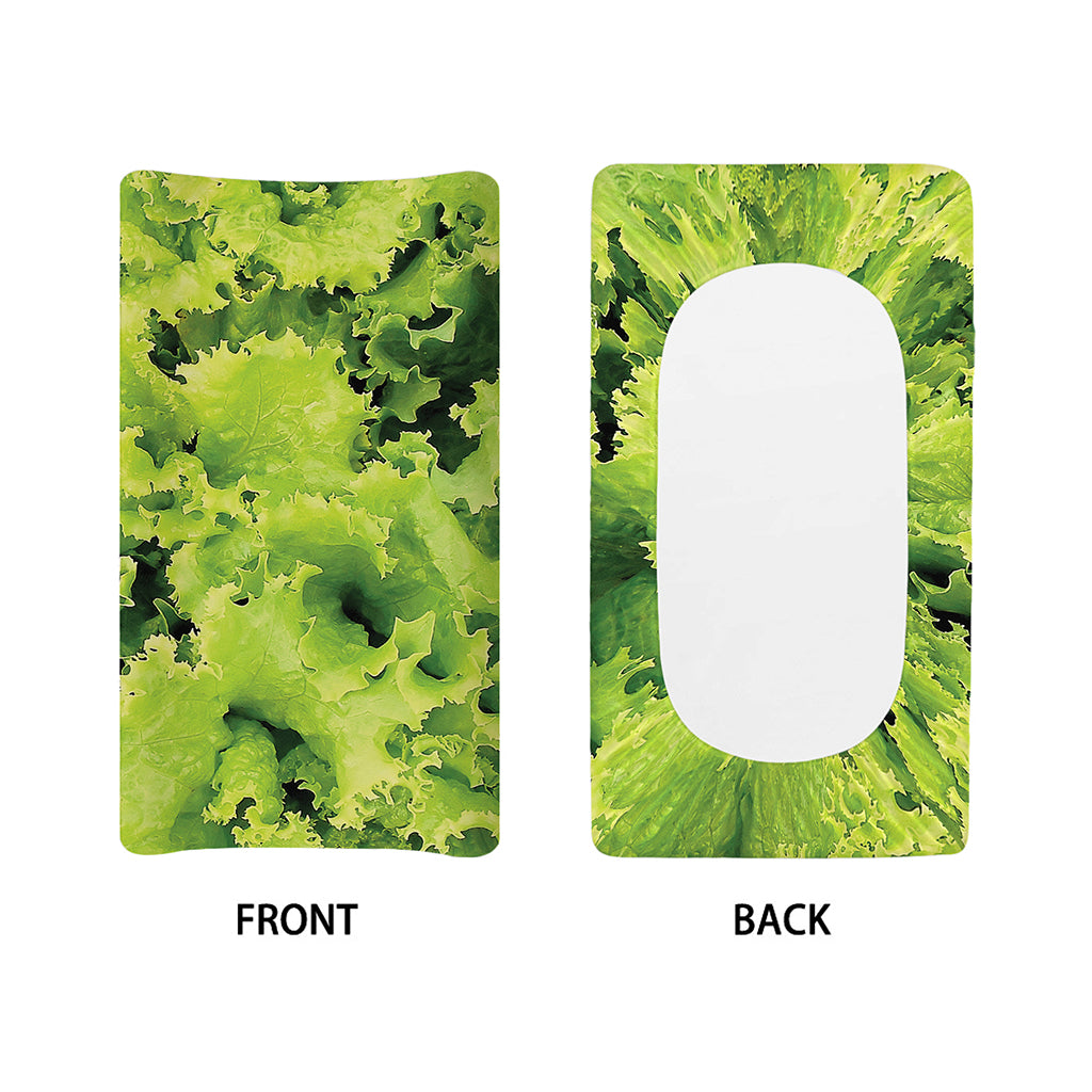 Green Lettuce Salad Print Changing Pad Cover