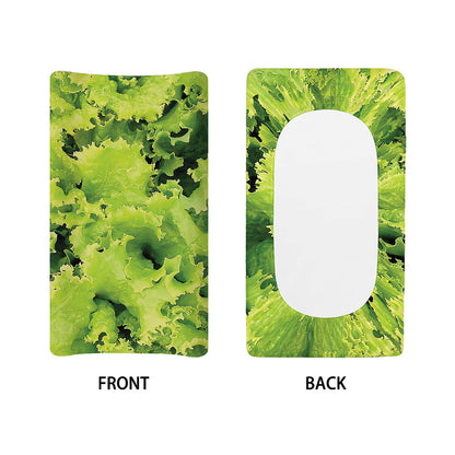 Green Lettuce Salad Print Changing Pad Cover