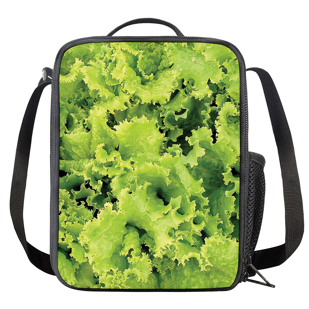 Green Lettuce Salad Print Crossbody Lunch Bag