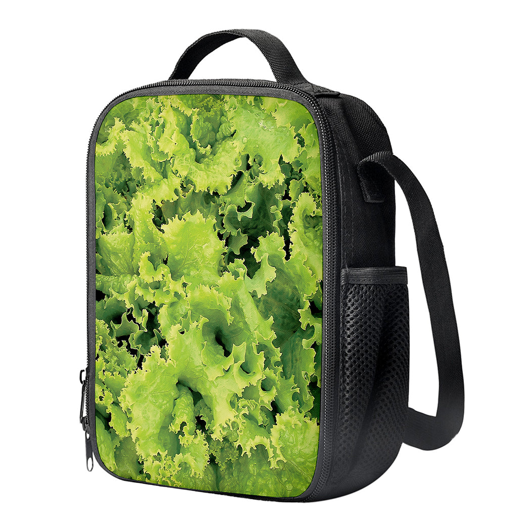 Green Lettuce Salad Print Crossbody Lunch Bag