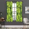 Green Lettuce Salad Print Grommet Curtain Panels
