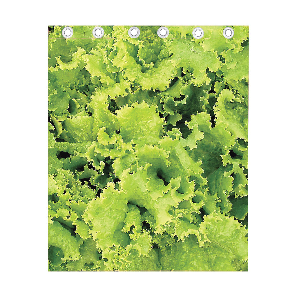 Green Lettuce Salad Print Curtain