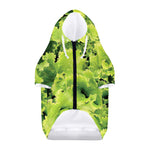 Green Lettuce Salad Print Dog Zip Up Hoodie