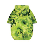 Green Lettuce Salad Print Dog Zip Up Hoodie
