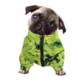 Green Lettuce Salad Print Dog Zip Up Jacket