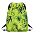 Green Lettuce Salad Print Drawstring Backpack