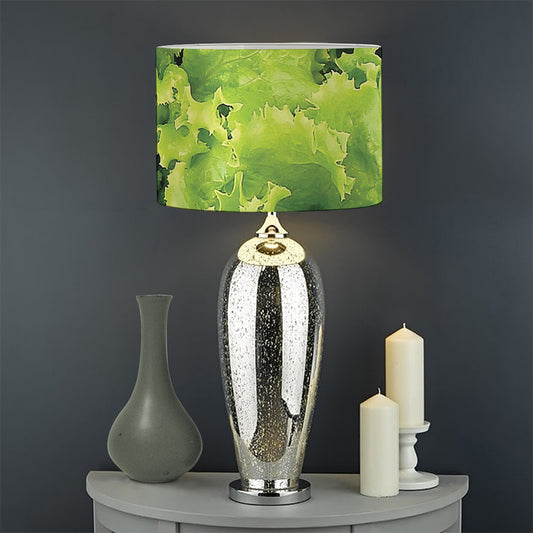 Green Lettuce Salad Print Drum Lamp Shade