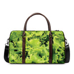 Green Lettuce Salad Print Duffle Bag