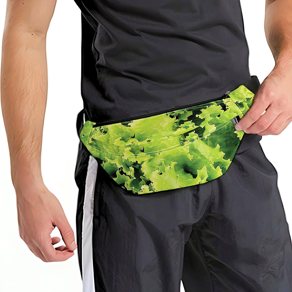 Green Lettuce Salad Print Fanny Pack