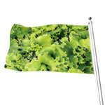 Green Lettuce Salad Print Flag